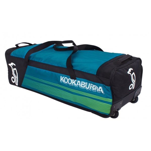 2023 KOOKABURRA CRICKET BAG 4500 WHEELIE GREEN/BLACK