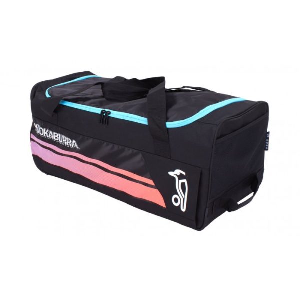 2023 KOOKABURRA CRICKET BAG WHEELIE 9500 BLACK/PURPLE